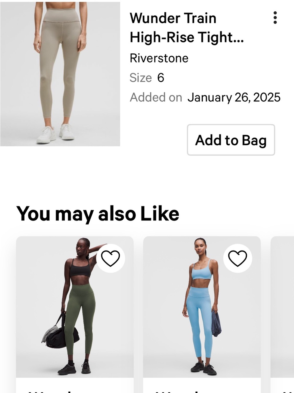 lululemon wunder Train HR Leggings with pockets in Riverstone size 6 & free tote - Picture 7 of 7